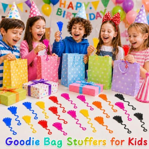 30 Pack Sticky Hands Bulk Party Favors for Kids 4-8 8-12 3-5, Stretchy Sticky Feet Slappy Hands Toys,Goodie Bag Stuffers for Kids Birthday Party,Classroom Prizes Treasure Box Toys Pinata Fillers - Image 5
