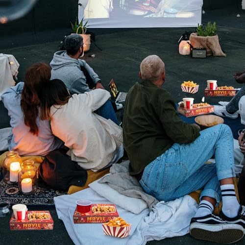 48Pcs Movie Night Paper Snack Trays Movie Night Party Favors Cinema Theme Party Birthday Party Supplies Vintage Movie Night Family Movie Popcorn&Drink&Candy Box - Image 4