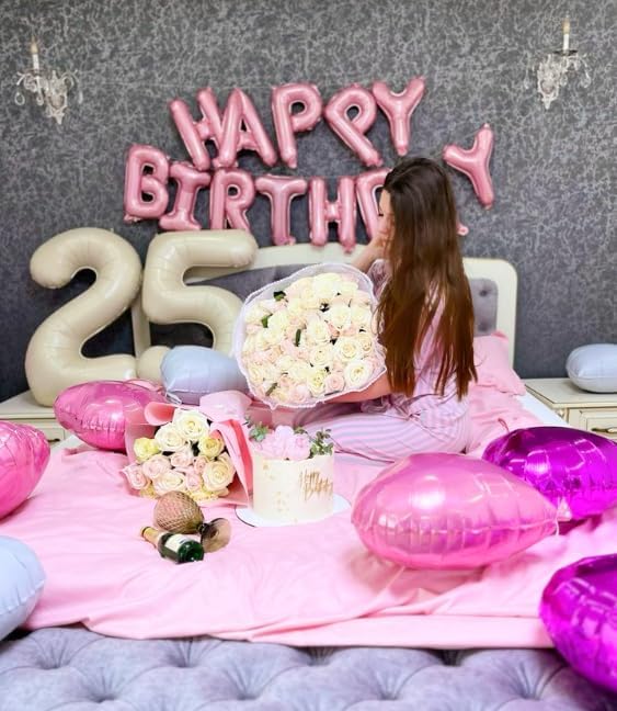 Cream White Number 5 Balloon 40 inch, Birthday Party Balloons Decorations | - Image 4