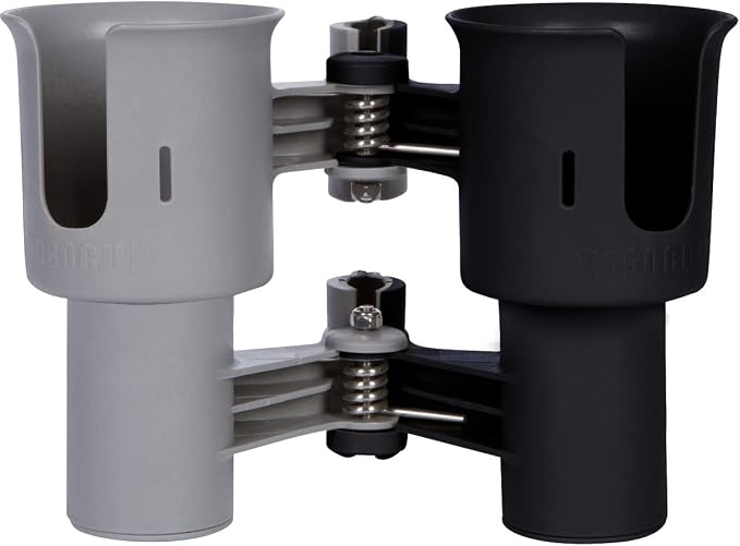 Patented Clamp On Boat Cup Holder | Multifunction Dual Drink Caddy - Image 3