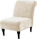 H.VERSAILTEX Armless Accent Chair Covers Thick Velvet Armless Chair Slipcovers by HVERSAILTEX