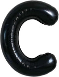40 Inch Black Letter C Foil Balloon, Large Jumbo Mylar Helium Alphabet Balloon by Unknown