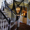 Yunfan 355" x 79" Halloween Creepy Cloth + Spider Web Halloween Decorations Outdoor Indoor Party Yard Spooky Backdrops Decor Supplies for Garden,Doorways,Haunted House,Windows,Home by Yunfan