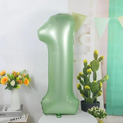 1 Balloon Number 40 Inch Olive Green Balloons - Image 2