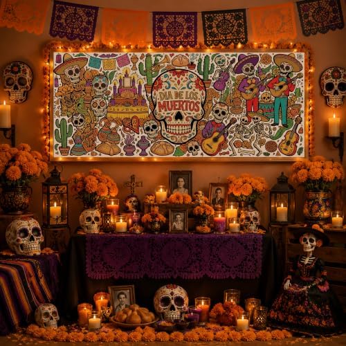 Dia De Los Muertos Crafts for Kids - Day of The Dead Giant Coloring Poster - Image 4