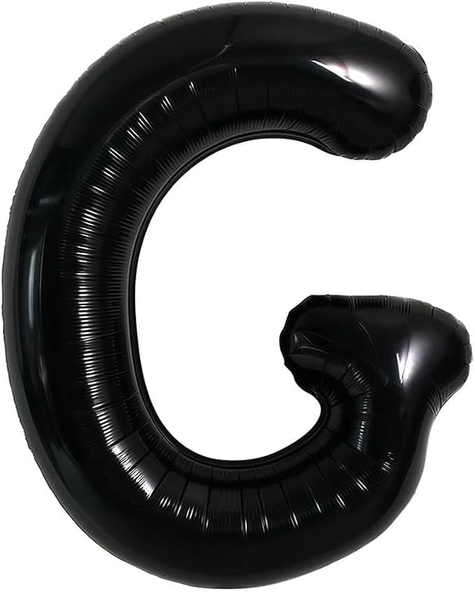 40 Inch Black Letter G Foil Balloon, Large Jumbo Mylar Helium Alphabet Balloon by Unknown