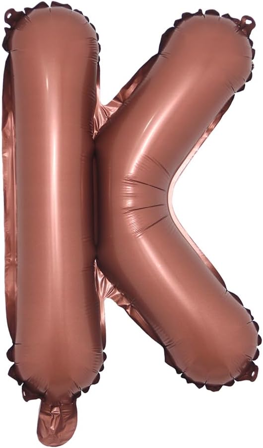 Chocolate Color Letter Number Foil balloons 1pc 16inch Alphabet Digital by RUIANSI