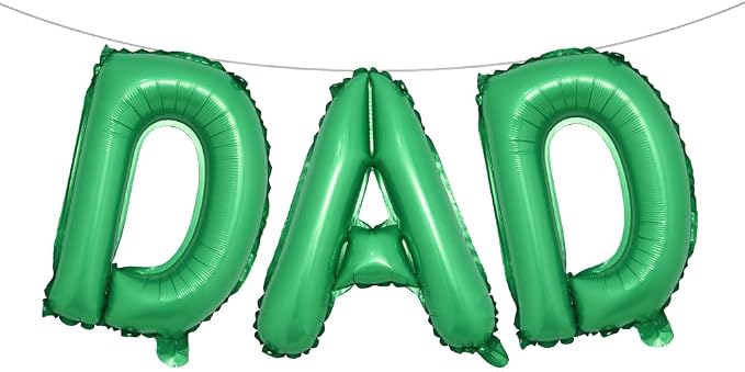 16 INCH DAD Multicolor optional Foil Letter Balloon 16" Happy Father's Day Best by RUIANSI