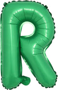 16 inch Green Alphabet Letter and Number Balloons Set Package, Aluminum Hanging by RUIANSI