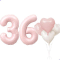Pink 36 Balloon Number Pastel Pink 36th Birthday Party Decorations by Unknown