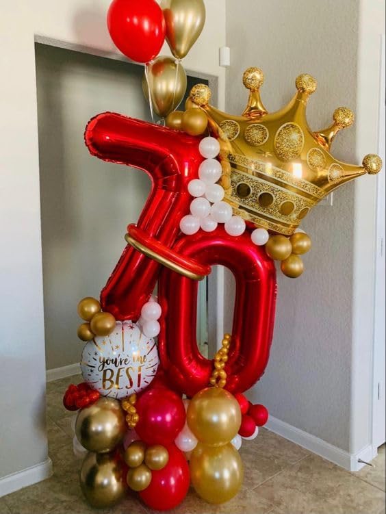 Red 15 Balloon - Number Balloon 40 Inch, 15th Red Birthday Decorations | Large - Image 7