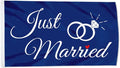 Just Married Flag Banner Outdoor Indoor Decoration Flag 3x5Feet Double Stitched by Cayyon
