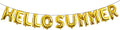 Hello Summer Balloons 16Inch Metallic Mylar Balloon by RUIANSI