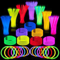 JOYIN 200 Pcs 8" Glow Sticks Bulk Party Pack, Neon Glow in the Dark Party Supplies, Light Up Necklaces and Bracelets with Connectors for Halloween, Easter, Football, Birthday Decorations by JOYIN