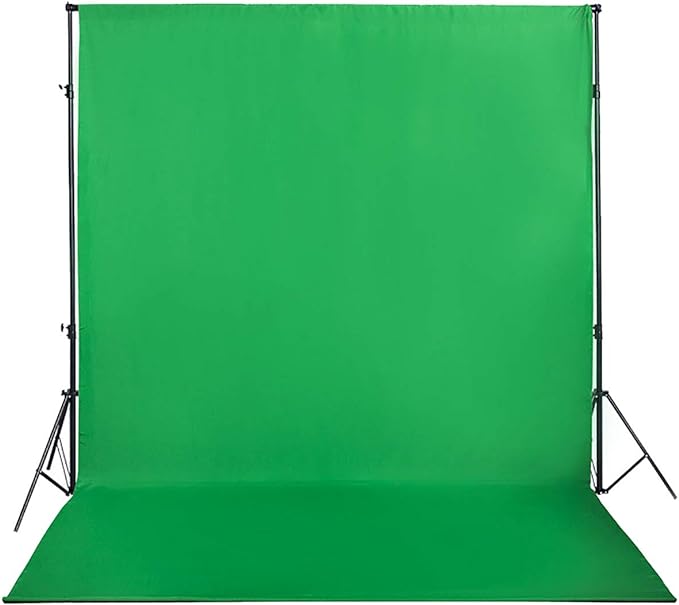 Green Screen Backdrop 8x10ft Photo Backdrop Chromakey Muslin Portrait Green Backdrop for PS Keying/Video Creation/Studio Portrait Shoots