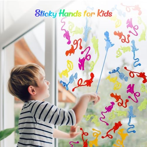 30 PCS Sticky Hands Bulk Dinosaur Party Favors for Kids 4-8,8-12 Year Stretchy Sticky Hand Feet Goodie Bags Stuffers for Kids Small Mini Classroom Prizes End of Year Student Gifts Birthday Trinkets - Image 5