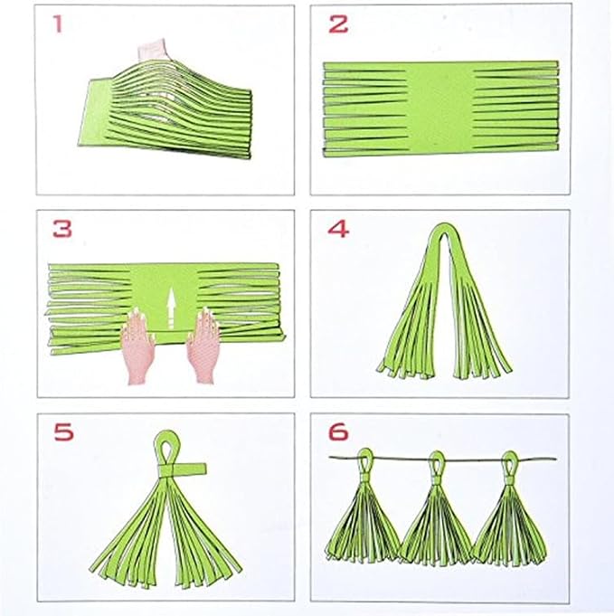 Orange and Yellow Tassel Garland, Paper Tassel Banner, Table Decor, DIY Kits - - Image 4