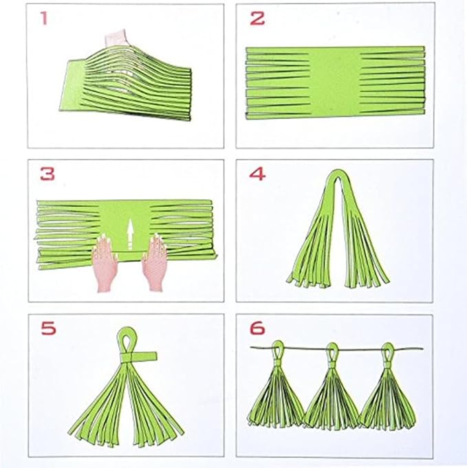 Black, Paper Tassel Banner, Table Decor, DIY Kits - - Image 4