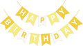 Hooqict Happy Birthday Banner Yellow Birthday Decorations by Hooqict