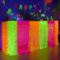 Mega-L Glow in the Dark Party Supplies, Neon Wavy Table Skirts, 2 Pack by Mega-Loopolis