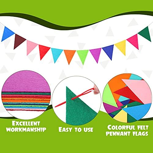 Irenare 9.8ft Pom Pom Garland for Classroom Bulletin Board | Felt, Colorful - Image 4