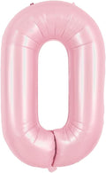 TONIFUL 40 Inch Pastel Pink Number 0 Balloons Large Foil Birthday Decor | Light by TONIFUL