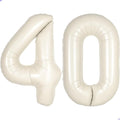 Cream White Number 40 Balloon for First Birthday Decorations, 40 inch Huge by Unknown