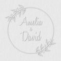 Personalized Wedding Embosser | Custom Made with Initials or Monograms for Couples | Elegant Designs for Stationery, Invitations, Napkins, and More (Design 2)