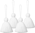 Big Size 4 PCS Tassels for Crafts, Handmade Hanging for Pillow Decor, Blanket by NINGYOHI