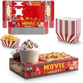 48Pcs Movie Night Paper Snack Trays Movie Night Party Favors Cinema Theme Party Birthday Party Supplies Vintage Movie Night Family Movie Popcorn&Drink&Candy Box by Pecopcock