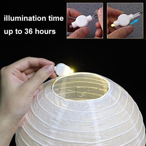 HAUSPROFI 12pcs White Paper Lanterns - Image 8