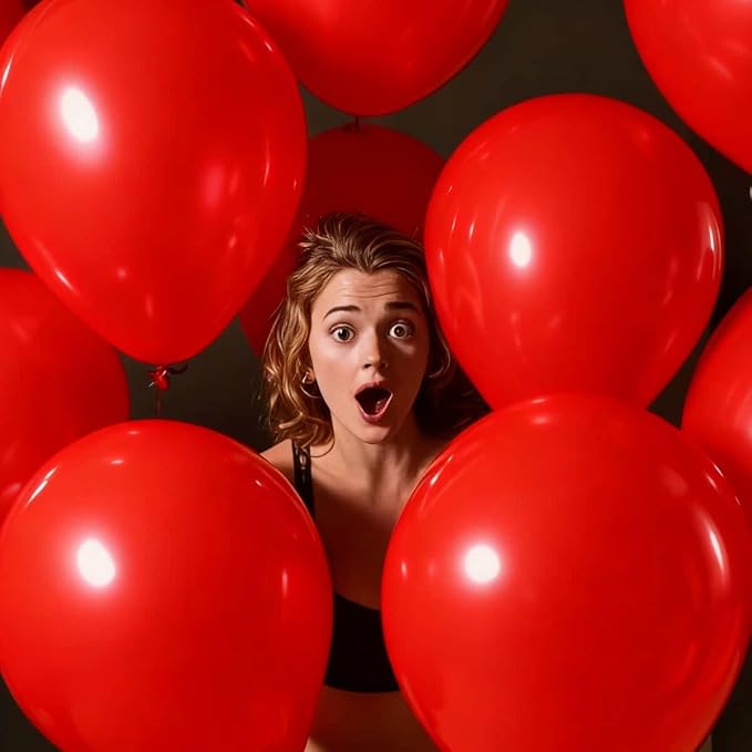 50 Pack Red Balloons 24 Inch Red Latex Party Balloon - Image 5