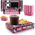 48 Pcs Valentine's Day Party Supplies - Movie Night Paper Snack Trays & Decorations - Heart Love Party Favors - Family Movie Popcorn & Drink & Candy Box by Pecopcock