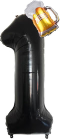 40 Inch Black Giant Number Balloon And Mini Beer Balloon Foil Polyester Film by Unknown