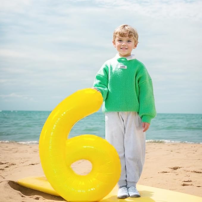 40 inch Yellow Number Balloon Giant Foil Helium Balloons Number 4 Balloon - Image 4