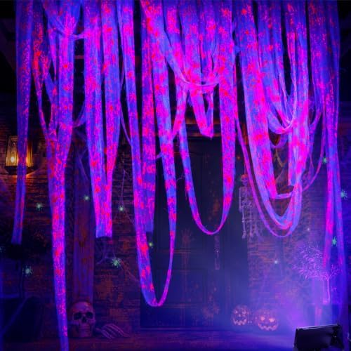Mega-L Halloween Creepy Blood Cloth 164 ft, Spooky Fabric Blood Strip Drape by Mega-Loopolis