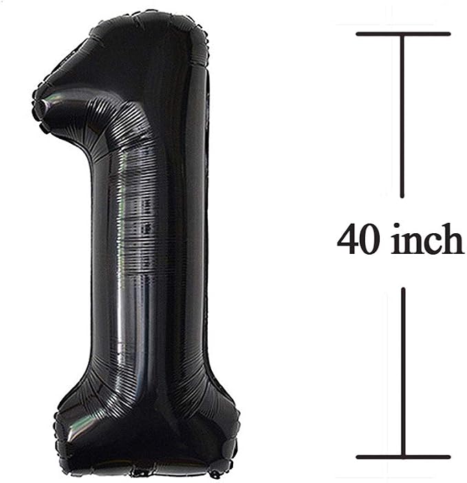 Jonhamwelbor 21 Number Balloons Black Big Giant Jumbo Big Large 21 Foil Mylar - Image 3