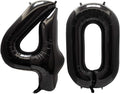 AULE 40 Inch Black 40 Balloon Number Foil 0-9 Birthday Big Numbers | Birthday by AULE