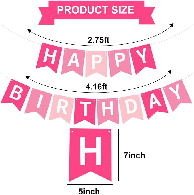 Happy Birthday Banner Pre-Strung Birthday Decorations Birthday Party Backdrop - Image 3
