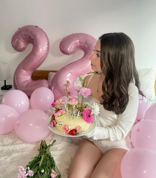 Pearl Pink Number 2 Balloon 40 inch, Balloon numbers party supplies, deco photo - Image 9