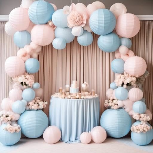 Pack Of 3 Round Paper Lanterns Lamp Wedding Birthday Party Decoration - Image 8