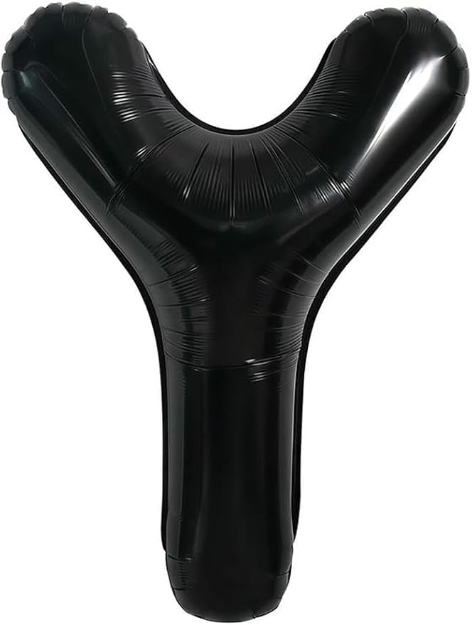 40 Inch Black Letter Y Foil Balloon, Large Jumbo Mylar Helium Alphabet Balloon by Unknown