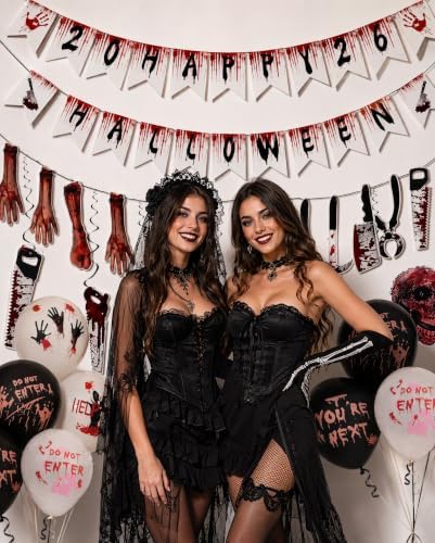 56pcs 2026 Happy Halloween Banner Scary Party Decorations - Image 2