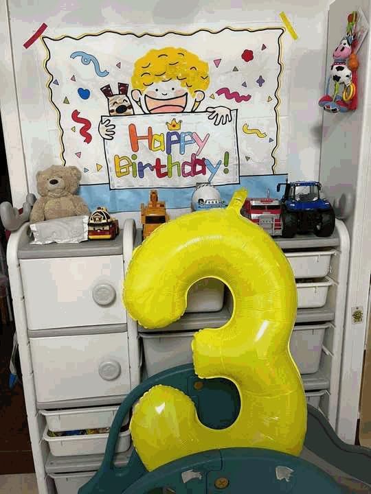3 Balloon - Macaron Yellow Birthday Number Balloons, 40 Inch Decorations | - Image 4