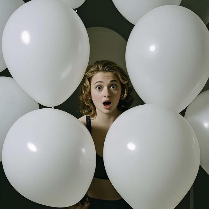 50 Pack White Balloons 24 Inch White Latex Party Balloon - Image 3