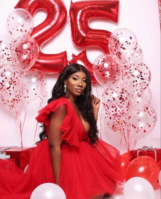 Red Number 2 Balloon 40 Inch, 2nd Birthday Party Decorations Men Women | Foil - Image 4
