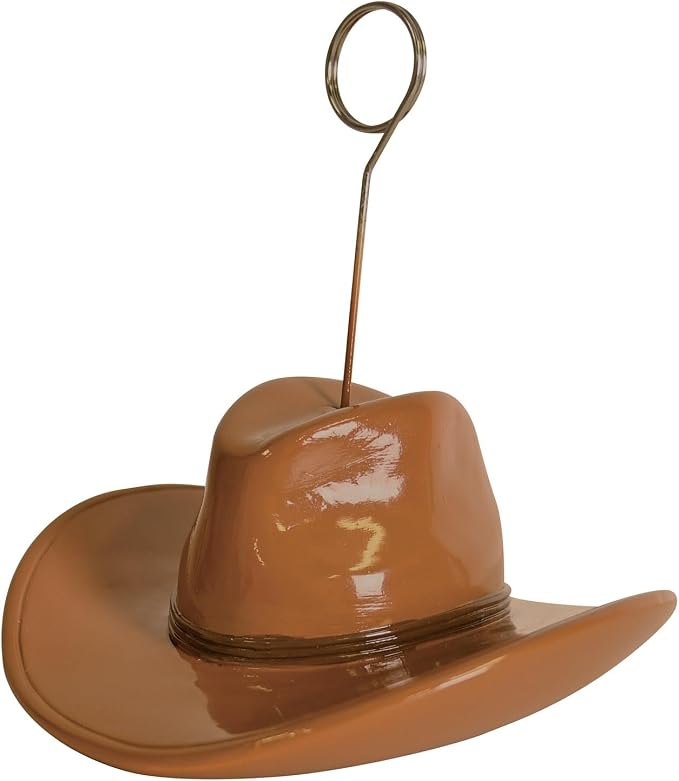 Beistle Cowboy Hat Photo Balloon Holders, Rustic Brown Western Party Decoration - Image 2