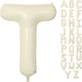 Letter Balloon 40Inch Cream White Big Alphabet Balloons Letter T | Giant Foil by YUNSHANGMO
