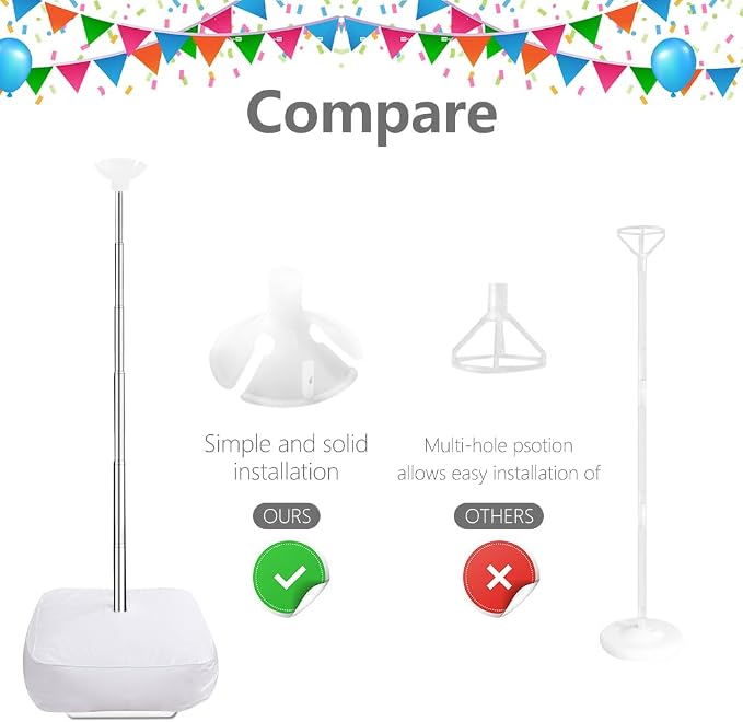 Balloon Column Stand Kit Set of 4, 7 Feet Height Adjustable Balloon Stand Kit - Image 4