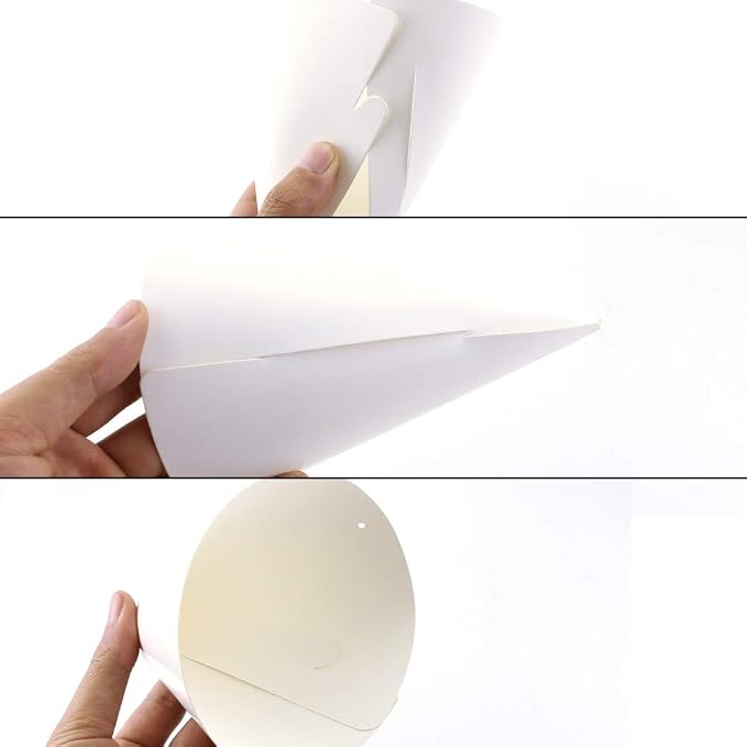 WEOXPR White Paper Party Hats for Birthday, Decorative Bulk Cone Hat for Adults - Image 3